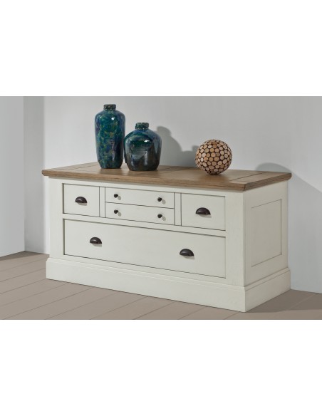 ROMANCE - Commode 2 tiroirs pantalonnière en chêne massif