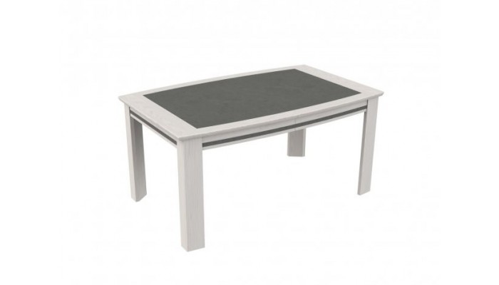MALAGA - Table tonneau 200 cm extensible plateau céramique 3 finitions