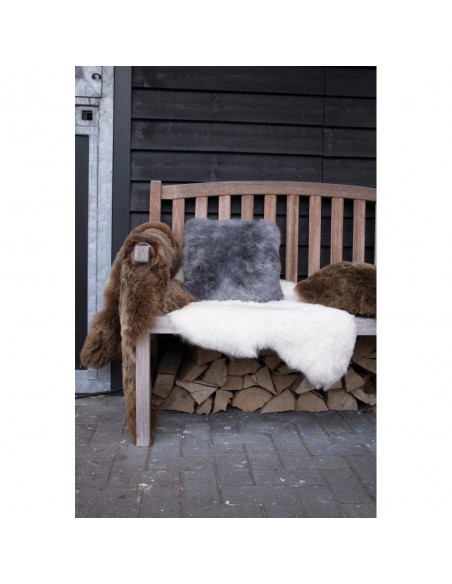 MARS - Peau de mouton Islande rasé blanc 110 cm