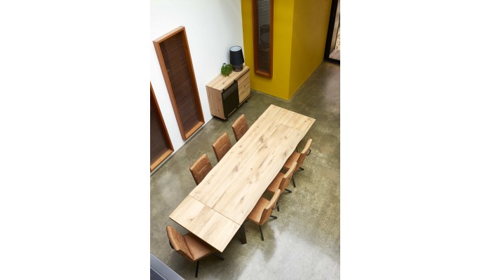 FUSION - Option 1 allonge de 45 cm chêne massif pour table de 110cm