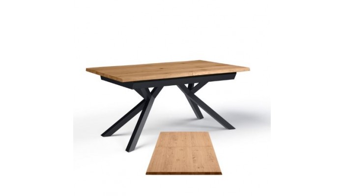 DUNE - Table rectangle 180 cm pied en Y - 1 allonge