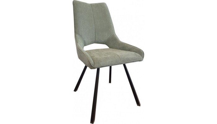 GABRIEL - Chaise assise et dos en tissus VERT