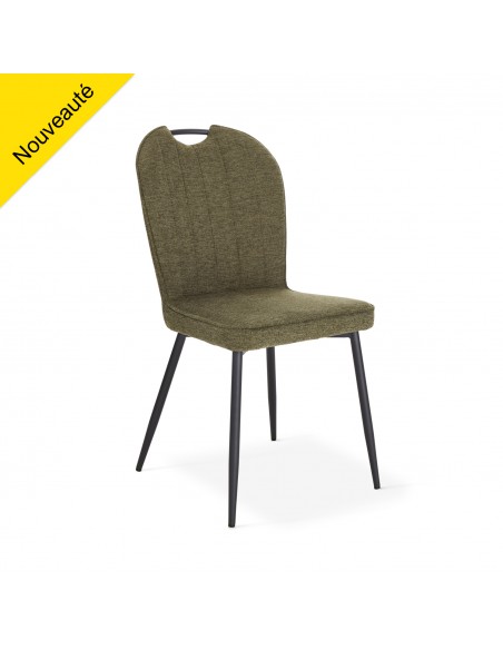 SALOME - Chaise Tissus piétement métal