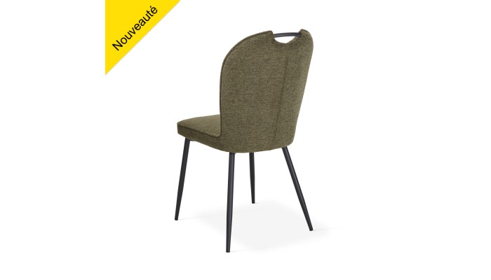 SALOME - Chaise Tissus piétement métal