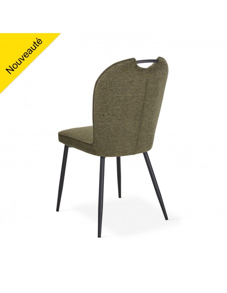 SALOME - Chaise Tissus piétement métal