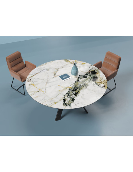 GRANDE AUSTIN - Table de repas extensible deux allonges intégrées